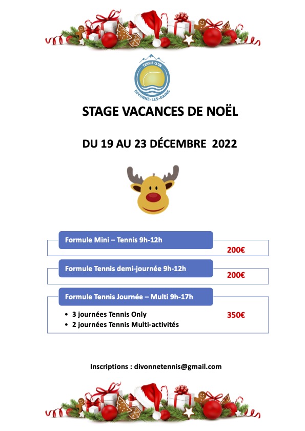 Stage Noël 2022